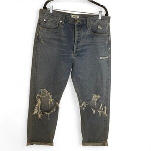 AGOLDE 90s Mid-Rise Loose Fit Distressed Jeans Size 32